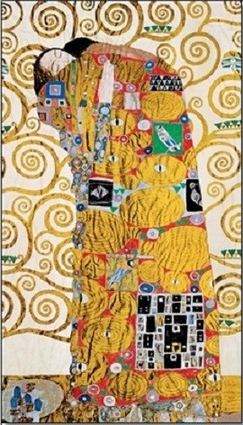 Posters Obraz, Reprodukce - Naplnění (Objetí) - vlys z paláce Stoclet, 1909, Gustav Klimt, (60...