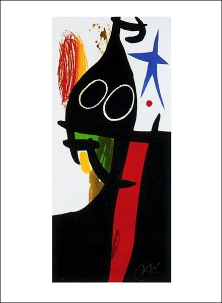 Posters Reprodukce Joan Miró - Saracen s modrou hvězdou , (60 x 80 cm)