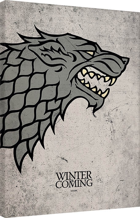 Posters Obraz na plátně Hra o Trůny (Game of Thrones) - Stark, (60 x 80 cm)