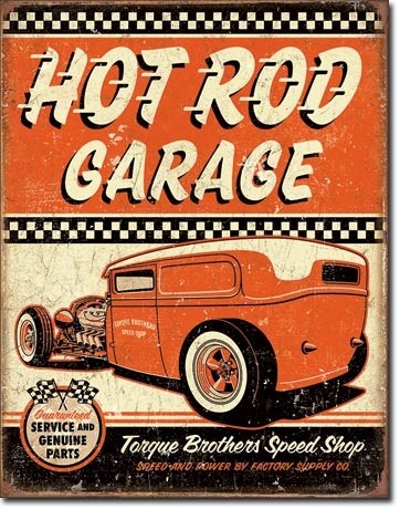 Posters Plechová cedule Hot Rod Garage - Rat Rod, (30 x 42 cm)