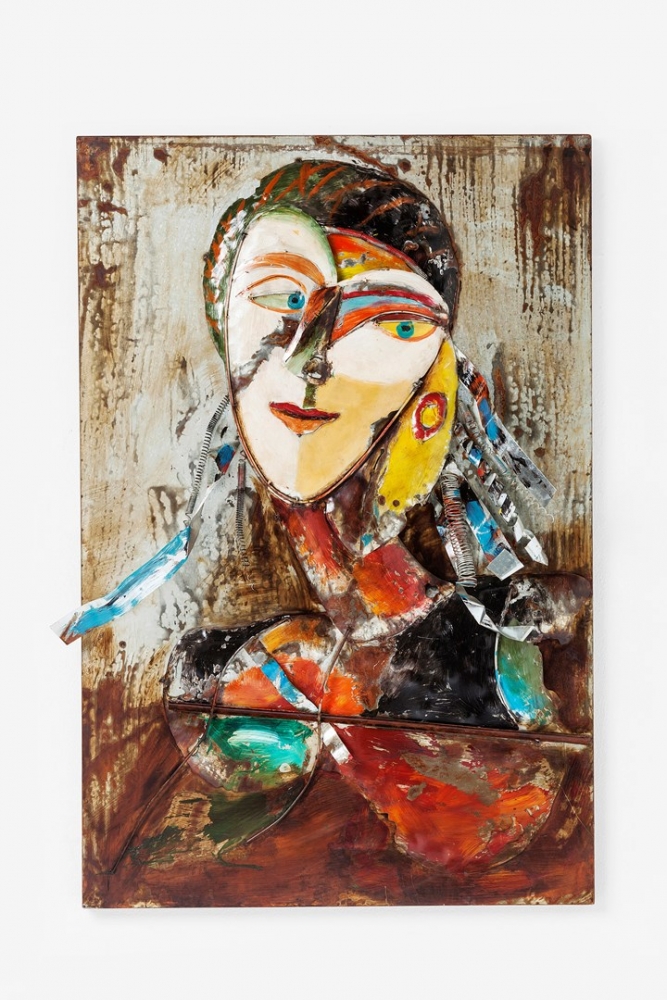 Picture Iron Artist Face Lady 120x80cm