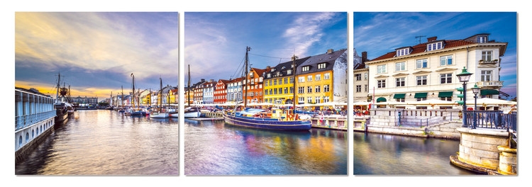 Posters Obraz na zeď - Město na řece, (150 x 50 cm)