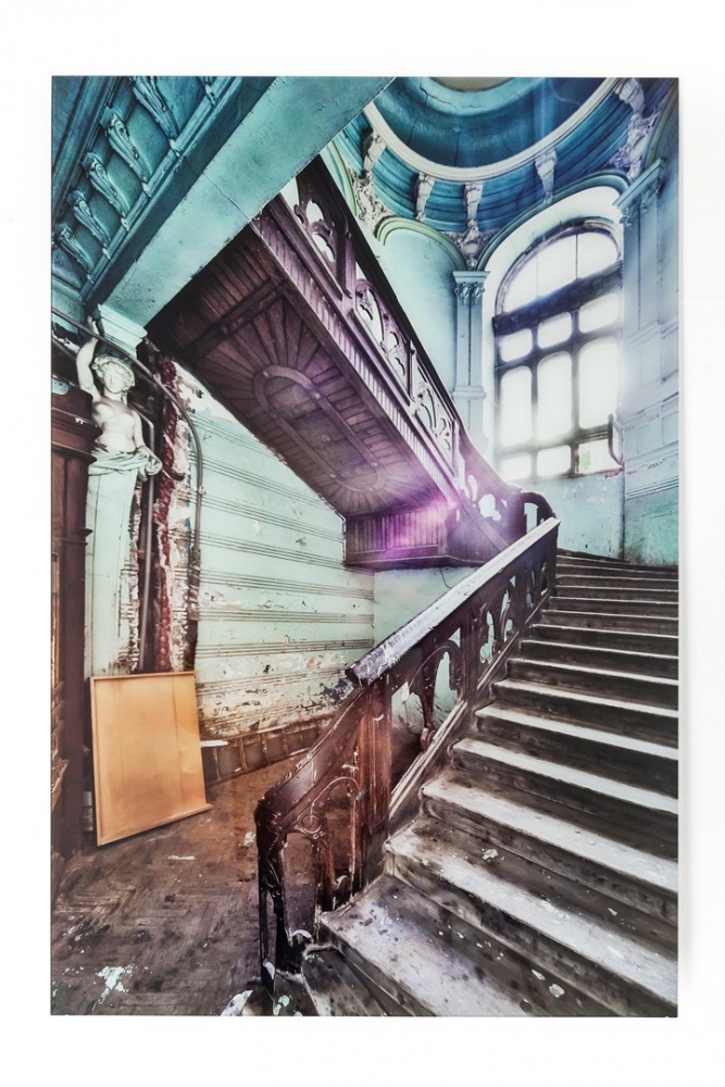 Obraz ve skle Old Staircase Corner 120x80cm