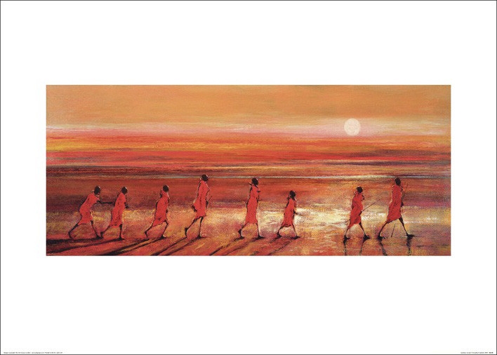 Posters Obraz, Reprodukce - Jonathan Sanders - Samburu Sunset, (100 x 50 cm)