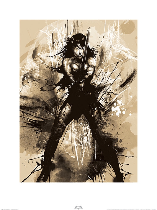 Posters Obraz, Reprodukce - Batman V Superman - Wonder Woman Art, (60 x 80 cm)