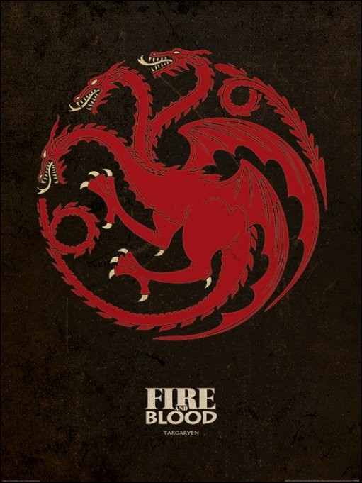 Posters Obraz, Reprodukce - Hra o Trůny - Game of Thrones - Targaryen, (60 x 80 cm)