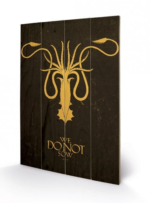 Posters Dřevěný obraz Hra o Trůny - Game of Thrones - Grey Joy, (40 x 59 cm)