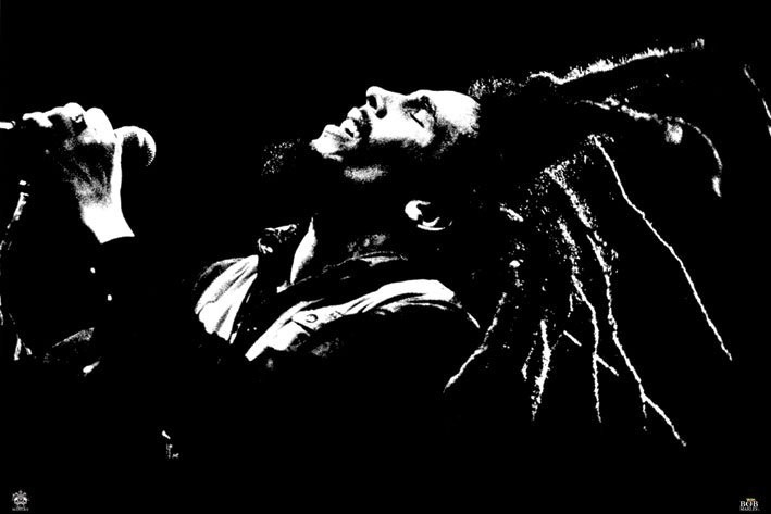 Posters Plakát, Obraz - Bob Marley - black & white, (91,5 x 61 cm)
