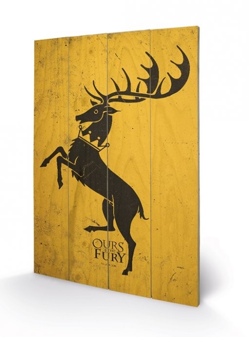 Posters Dřevěný obraz Hra o Trůny - Game of Thrones - Baratheon, (40 x 59 cm)