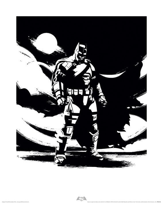 Posters Obraz, Reprodukce - Batman V Superman - Batman Noir, (40 x 50 cm)