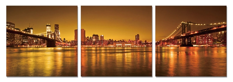 Posters Obraz na zeď - New York - dvě cesty na Manhattan, (180 x 60 cm)
