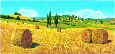 Posters Obraz, Reprodukce - Del Missier - fieno, (100 x 50 cm)
