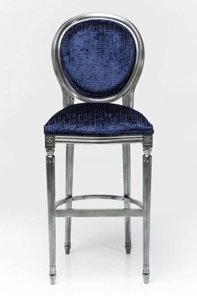 Barová stolička Posh Silber Dunkelblau