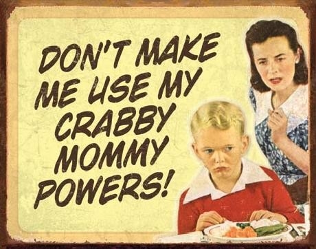 Posters Plechová cedule EPHEMERA - Crabby Mommy, (40 x 31,5 cm)