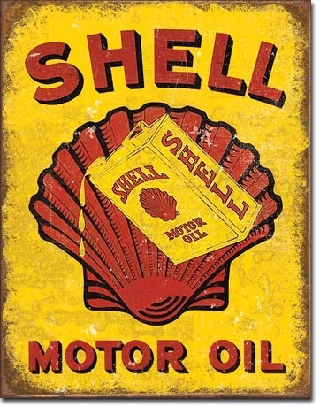 Posters Plechová cedule Shell Oil - Can, (12,5 x 16 cm)