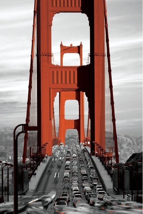 Posters Plakát, Obraz - San Francisco - golden gate bridge, (61 x 91,5 cm)