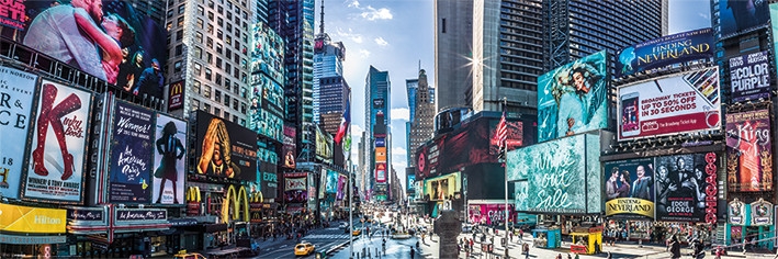 Posters Plakát, Obraz - New York - Times Square Panoramic, (91,5 x 30 cm)