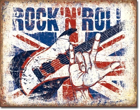 Posters Plechová cedule Rock n Roll, (16 x 12,5 cm)