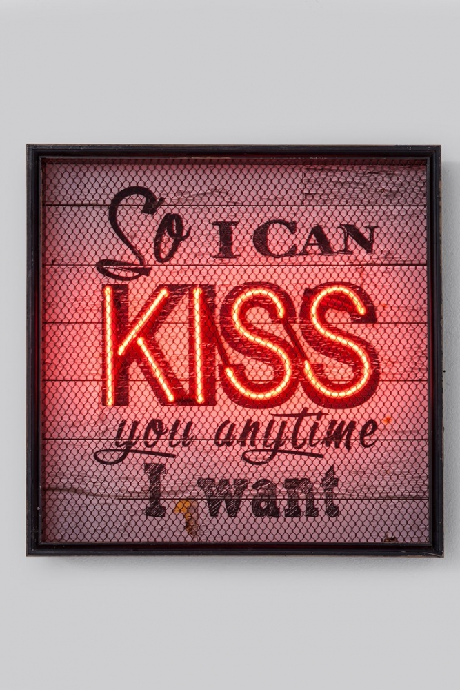 Nástěnná dekorace Kiss NEON Grid