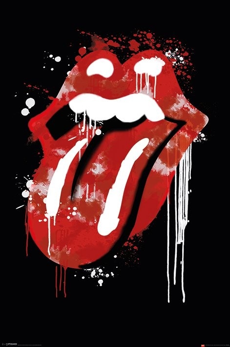 Posters Plakát, Obraz - Rolling Stones - graffiti lips, (61 x 91,5 cm)