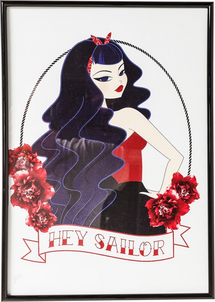 Obraz s rámem Hey Sailor 41×29 cm