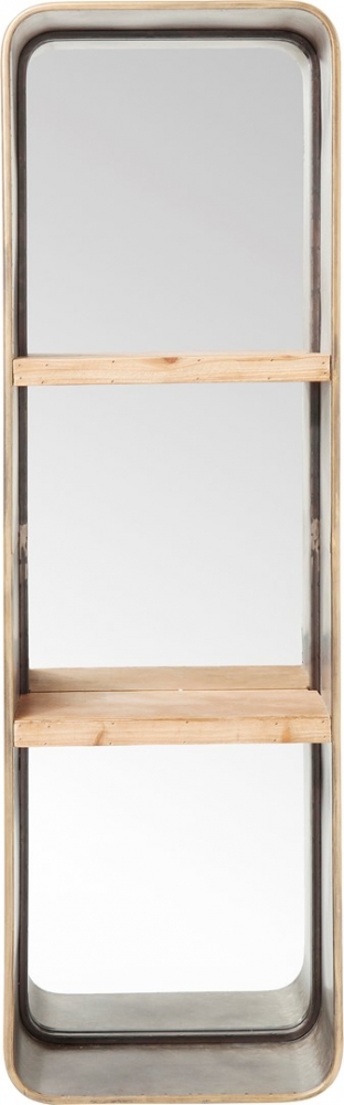 Zrcadlo Curve Shelves 120×36 cm