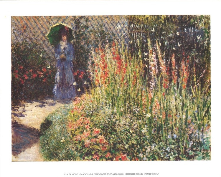Posters Obraz, Reprodukce - Gladioly - Mečíky, Claude Monet, (70 x 50 cm)