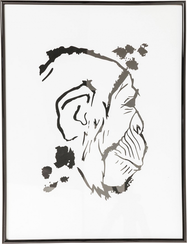 Obraz s rámem Monkey Face 50×38 cm