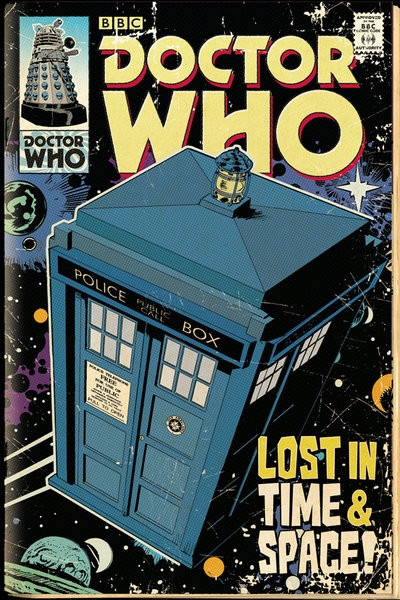 Posters Plakát, Obraz - Doctor Who - Tardis Comic, (61 x 91,5 cm)