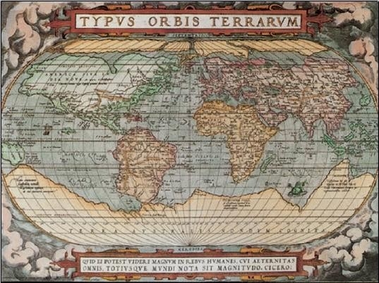 Posters Reprodukce Mappe - Mapa světa - historická , (80 x 60 cm)
