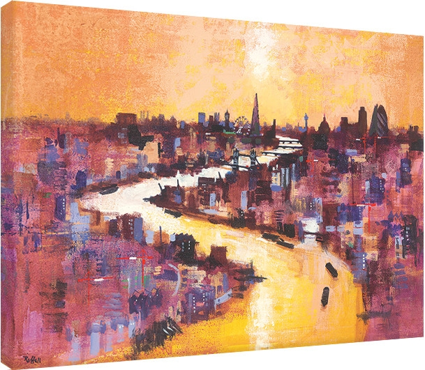 Posters Obraz na plátně Colin Ruffell - From Canary Wharf, (80 x 60 cm)