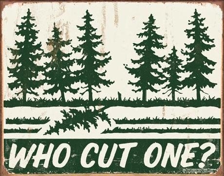 Posters Plechová cedule SCHONBERG - Who Cut One?, (40 x 31,5 cm)