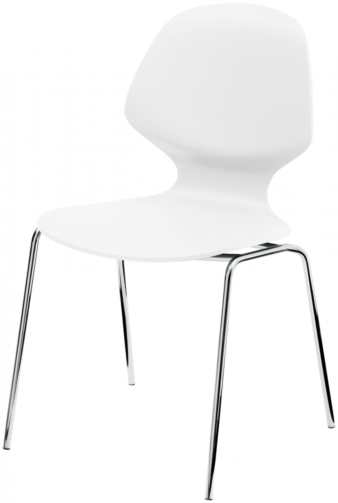 Florence bílá židle s chromem