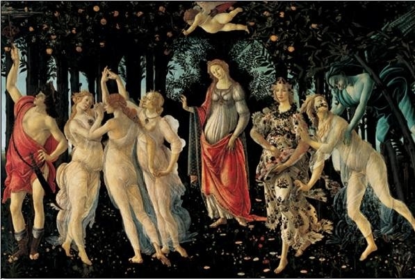 Posters Reprodukce Sandro Botticelli - Primavera - Jaro , (30 x 24 cm)