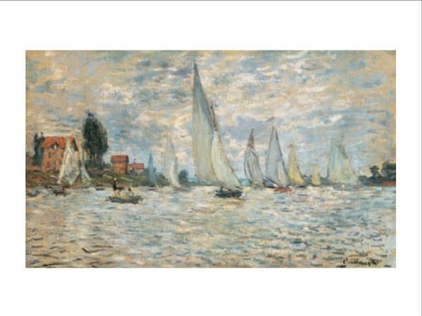 Posters Reprodukce Claude Monet - Lodě, regaty v Argenteuil, 1874 , (80 x 60 cm)