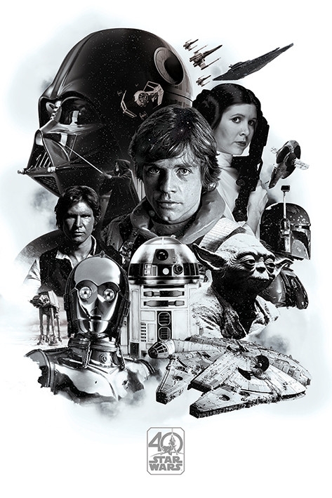 Posters Plakát, Obraz - Star Wars - Montage (40th Anniversary ), (61 x 91,5 cm)
