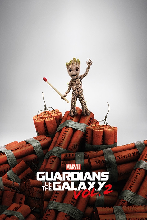 Posters Plakát, Obraz - Strážci Galaxie Vol. 2 - Groot Dynamite, (61 x 91,5 cm)