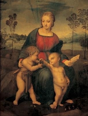 Posters Reprodukce Raffaello - Rafael Santi - Madona se stehlíkem - Madonna del Cardellino ,...