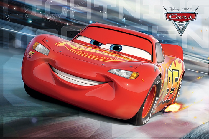 Posters Plakát, Obraz - Auta 3 - Cars 3 - McQueen Race, (91,5 x 61 cm)