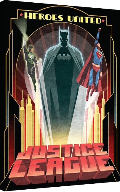 Posters Obraz na plátně DC Comics - Heroes United, (60 x 80 cm)