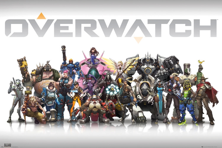 Posters Plakát, Obraz - Overwatch - Characters Centred, (91.5 x 61 cm)