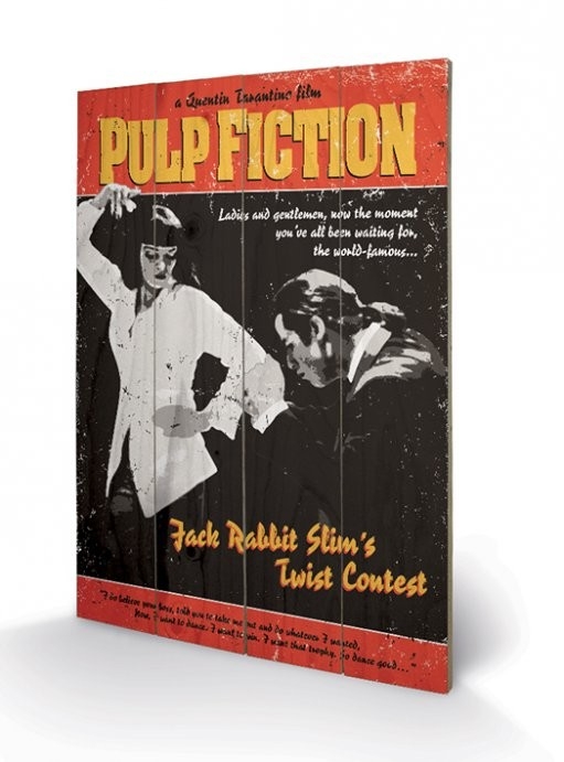 Posters Obraz na dřevě - Pulp Fiction: Historky z podsvětí - Twist Contest, (40 x 59 cm)