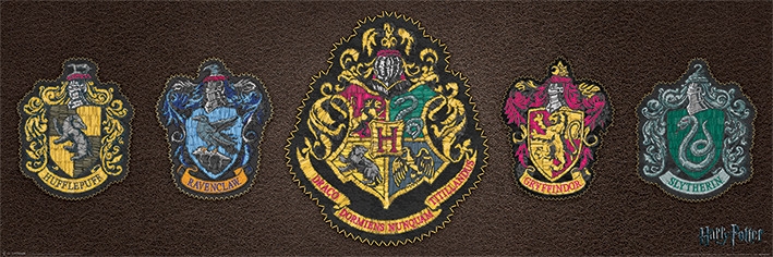 Posters Plakát, Obraz - Harry Potter - Crests, (91,5 x 30 cm)