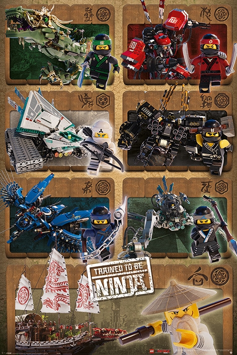 Posters Plakát, Obraz - Lego Ninjago Film - Ninjas and Mechs, (61 x 91,5 cm)