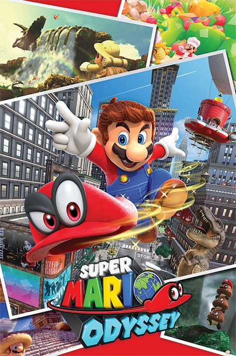 Posters Plakát, Obraz - Super Mario Odyssey - Collage, (61 x 91,5 cm)