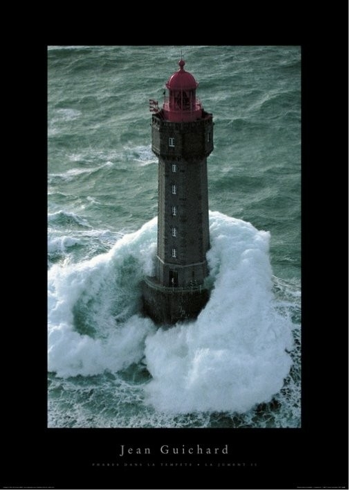 Posters Reprodukce Jean Guichard - Phare Dans La Tempête, La Jument II , (50 x 70 cm)