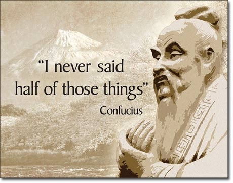 Posters Plechová cedule Confucius - Didn't Say, (16 x 12,5 cm)