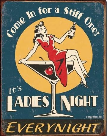 Posters Plechová cedule MOORE - Ladies Night, (31,5 x 40 cm)