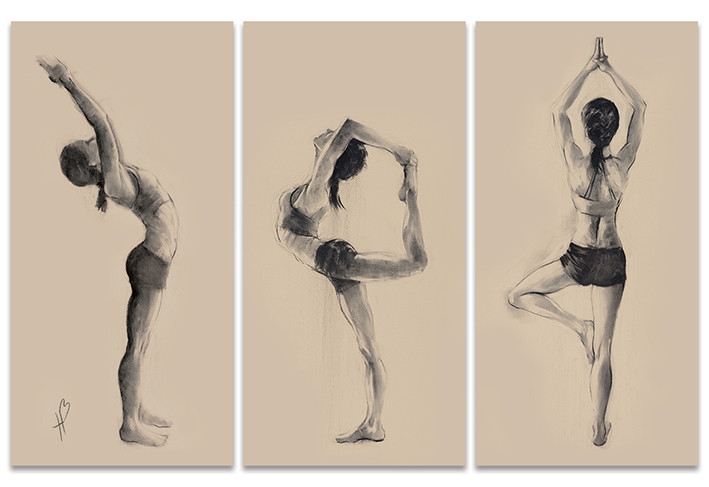 Posters Obraz na plátně Hazel Bowman - Yoga Series, (100 x 150 cm)