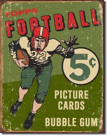 Posters Plechová cedule TOPPS 1956 FOOTBALL, (30 x 41 cm)